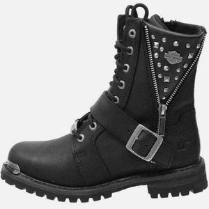Harley Davidson Women's Mindy Black Motorcycle Boots